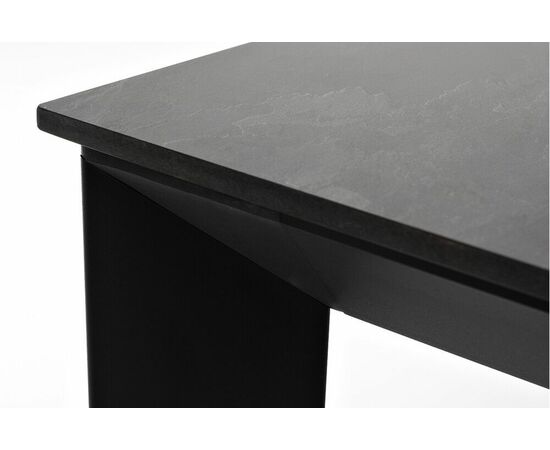 "Венето" обеденный стол из HPL 90х90см, цвет "серый гранит", каркас черный, изображение 5 | Интернет магазин мебели и декора LifeDekor