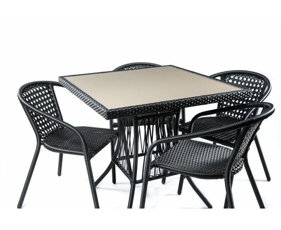 Комплект мебели из ротанга SHADO Виктория графит капучино, изображение 2 | Интернет магазин мебели и декора LifeDekor