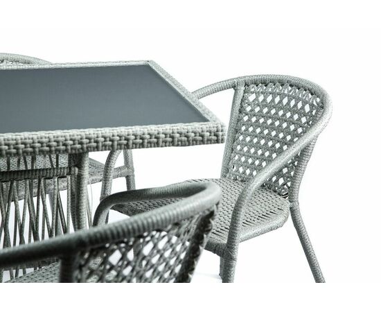 Комплект мебели из ротанга SHADO Виктория секвойя пепельная	серый, изображение 2 | Интернет магазин мебели и декора LifeDekor