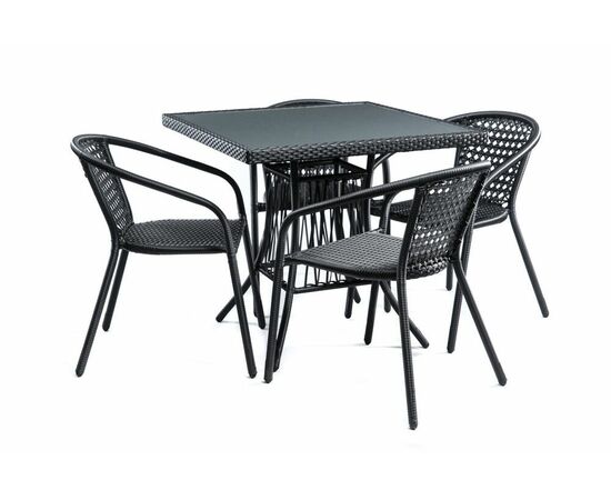 Комплект мебели из ротанга SHADO Виктория графит серый | Интернет магазин мебели и декора LifeDekor