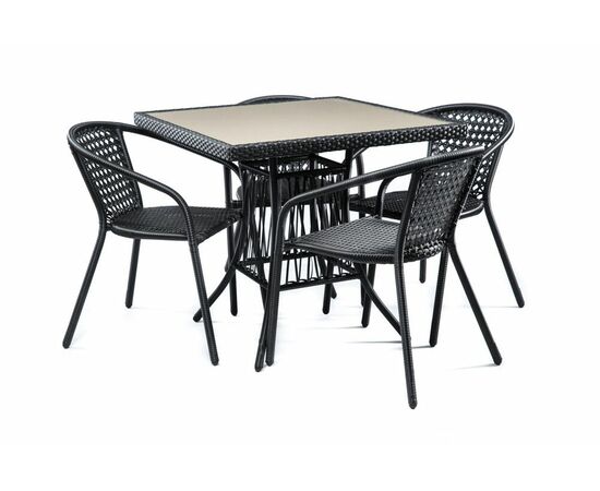 Комплект мебели из ротанга SHADO Виктория графит капучино | Интернет магазин мебели и декора LifeDekor