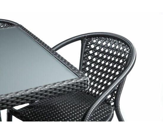 Комплект мебели из ротанга SHADO Виктория графит серый, изображение 3 | Интернет магазин мебели и декора LifeDekor