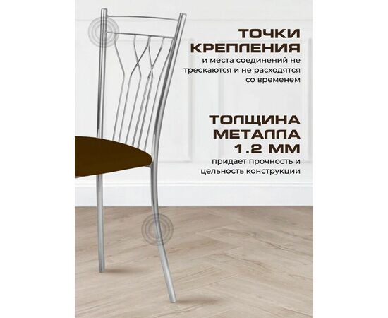 Стул для кухни SHADO Премьер №5 Хром 3029, изображение 3 | Интернет магазин мебели и декора LifeDekor