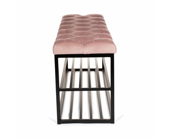 Обувница SHADO ТК36 черная с обивкой пыльная роза, изображение 5 | Интернет магазин мебели и декора LifeDekor