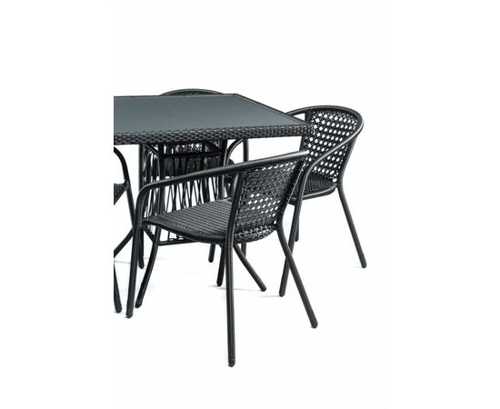 Комплект мебели из ротанга SHADO Виктория графит серый, изображение 2 | Интернет магазин мебели и декора LifeDekor