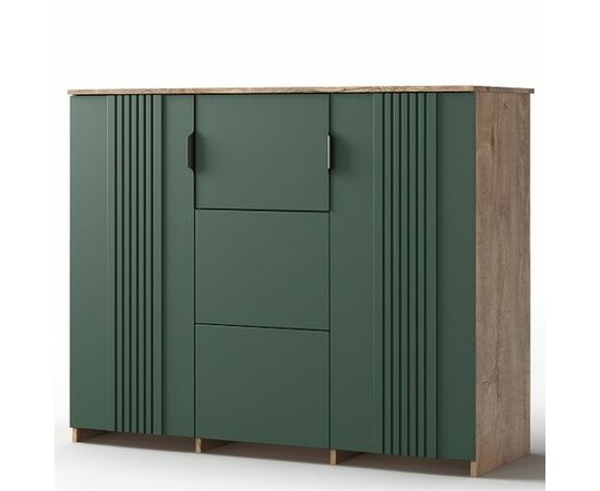 Комод «Герта» КМК 0979.16, дуб канзас/зеленый матовый | Интернет магазин мебели и декора LifeDekor