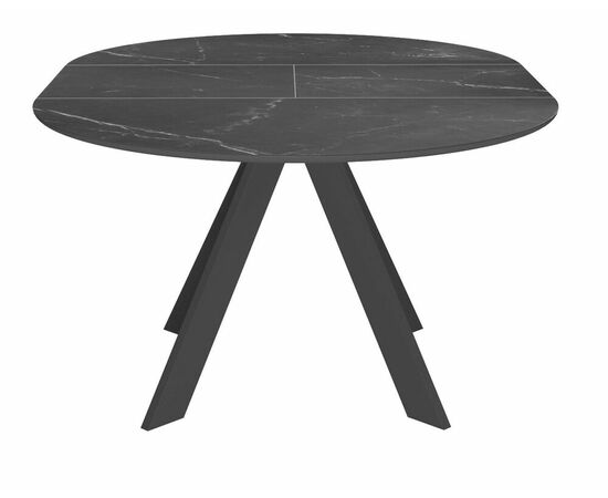 Стол DikLine SKC110 d1100 Керамика Черный мрамор/подстолье черное/опоры черные, изображение 7 | Интернет магазин мебели и декора LifeDekor