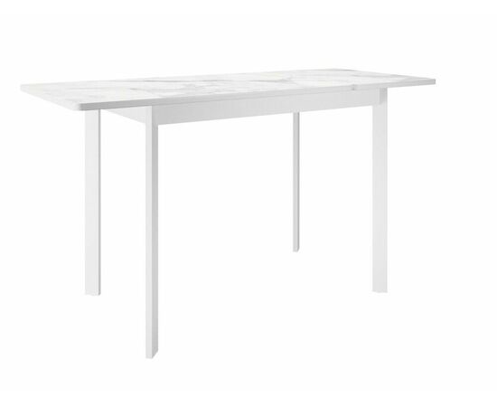 Стол DikLine LK90 Керамика Белый мрамор/подстолье белое/опоры белые, изображение 4 | Интернет магазин мебели и декора LifeDekor
