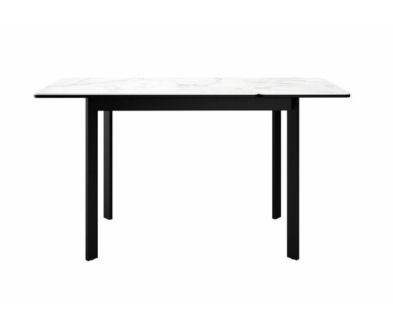 Стол DikLine LK90 Керамика Белый мрамор/подстолье черное/опоры черные, изображение 3 | Интернет магазин мебели и декора LifeDekor