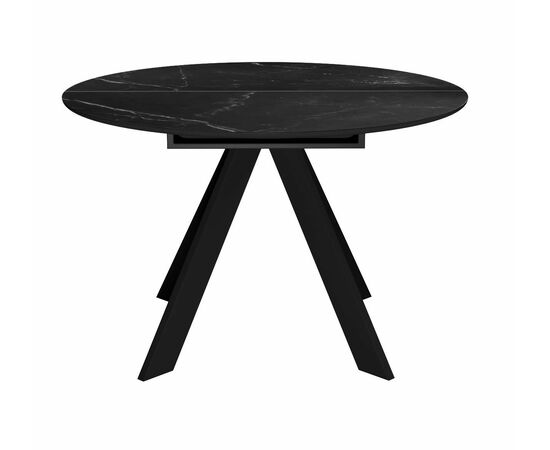 Стол DikLine SKC110 d1100 Керамика Черный мрамор/подстолье черное/опоры черные, изображение 6 | Интернет магазин мебели и декора LifeDekor