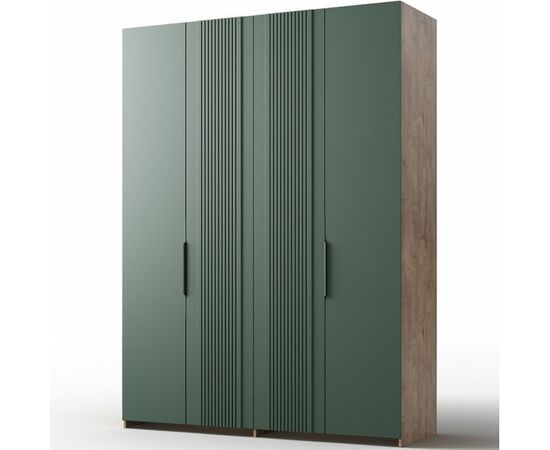 Шкаф «Герта» 4д КМК 0979.1, дуб канзас/зеленый матовый | Интернет магазин мебели и декора LifeDekor