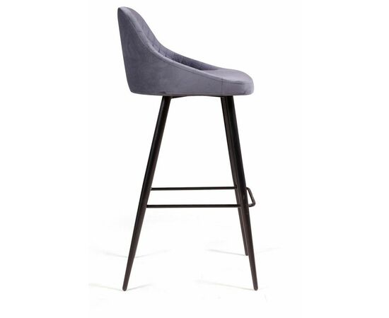 Стул барный Douglas ромб, бархат серый 27, изображение 4 | Интернет магазин мебели и декора LifeDekor