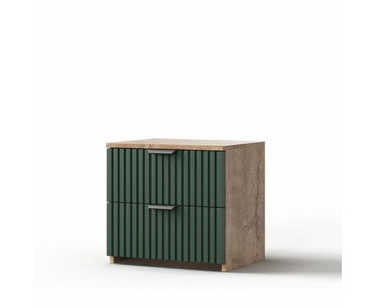 Тумба «Герта» 2я КМК 0979.20, дуб канзас/зеленый матовый | Интернет магазин мебели и декора LifeDekor