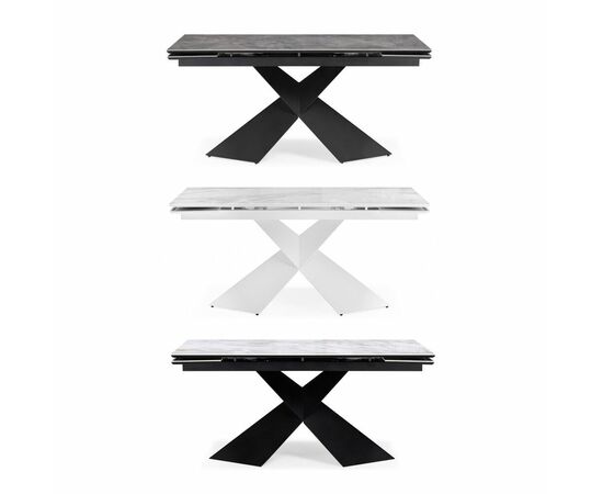 Стол стеклянный Хорсборо 140(200)х80х79 обсидиан / черный, изображение 5 | Интернет магазин мебели и декора LifeDekor