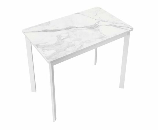 Стол DikLine LK90 Керамика Белый мрамор/подстолье белое/опоры белые, изображение 5 | Интернет магазин мебели и декора LifeDekor
