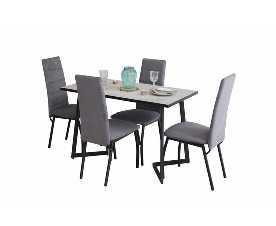 Обеденная группа для кухни SHADO Керамика Дели Серый 19 Зевс 10 Серый | Интернет магазин мебели и декора LifeDekor