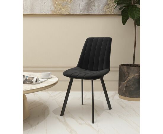 Стул мягкий SHADO Дарси профиль черный/черный | Интернет магазин мебели и декора LifeDekor