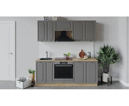 Кухонный гарнитур «Бьянка» длиной 200 см со шкафом НБ | Интернет магазин мебели и декора LifeDekor