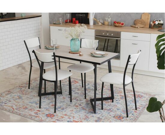 Кухонный стол и стулья для кухни SHADO Керамика Берлин Беж. 18 Сильвия 10 Крок., изображение 2 | Интернет магазин мебели и декора LifeDekor