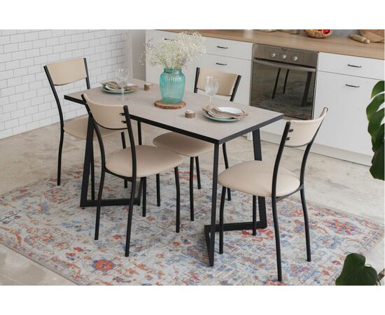 Обеденная группа SHADO Керамика Берлин Беж 18 Сильвия 10 3028 Беж, изображение 2 | Интернет магазин мебели и декора LifeDekor