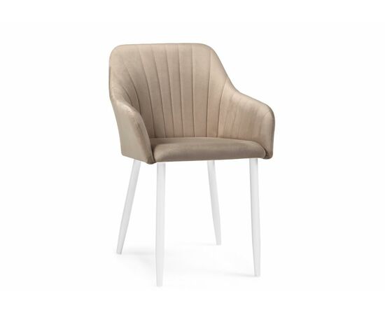 Стул на металлокаркасе Слэм бежевое / белое | Интернет магазин мебели и декора LifeDekor