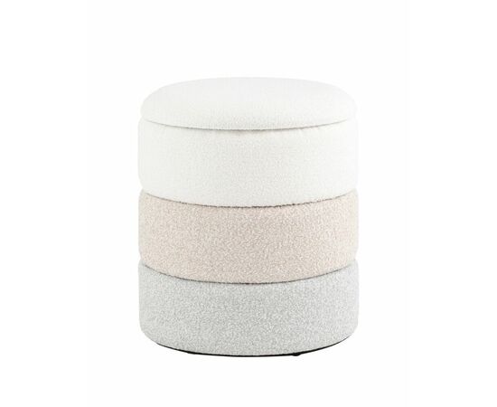 Пуф с ящиком Hive XS букле бежевый | Интернет магазин мебели и декора LifeDekor