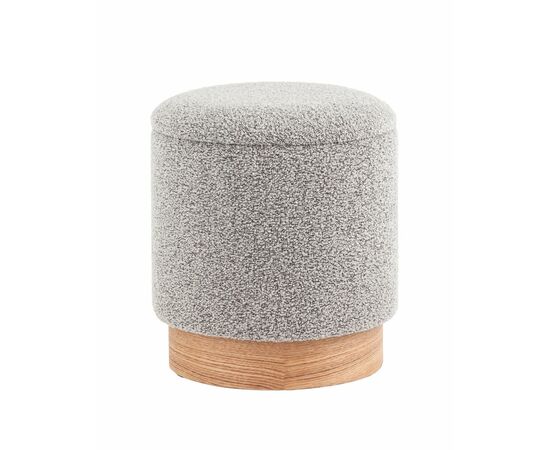 Пуф с ящиком Холли XS букле серый | Интернет магазин мебели и декора LifeDekor