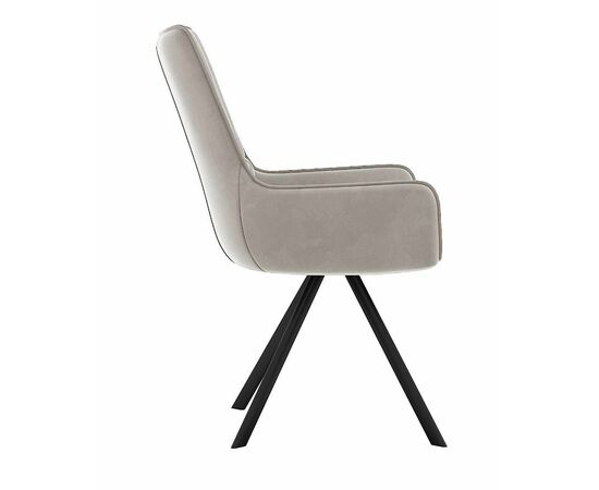 Стул DikLine 289 поворотный E52 бежевый, ножки черные, изображение 4 | Интернет магазин мебели и декора LifeDekor