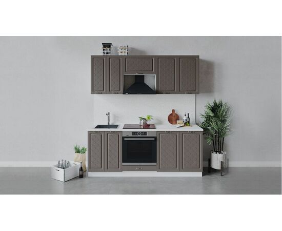 Кухонный гарнитур «Бьянка» длиной 200 см со шкафом НБ | Интернет магазин мебели и декора LifeDekor