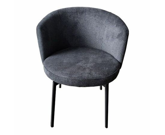 Стул Tess серый шенилл на поворотном механизме, изображение 2 | Интернет магазин мебели и декора LifeDekor