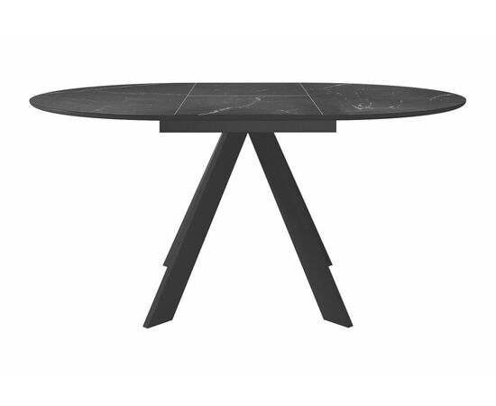 Стол DikLine SKC90 d900 Керамика Черный мрамор/подстолье черное/опоры черные, изображение 2 | Интернет магазин мебели и декора LifeDekor