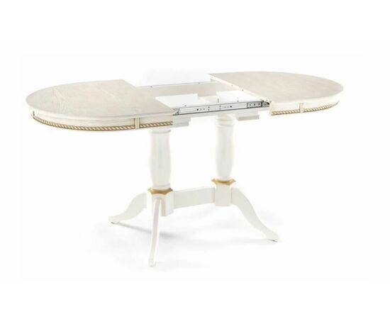 Стол Овал "Милорд" (80х120х160) Эмаль 1013 +  патина золото, изображение 3 | Интернет магазин мебели и декора LifeDekor