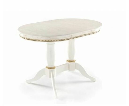 Стол Овал "Милорд" (80х120х160) Эмаль 1013 +  патина золото | Интернет магазин мебели и декора LifeDekor