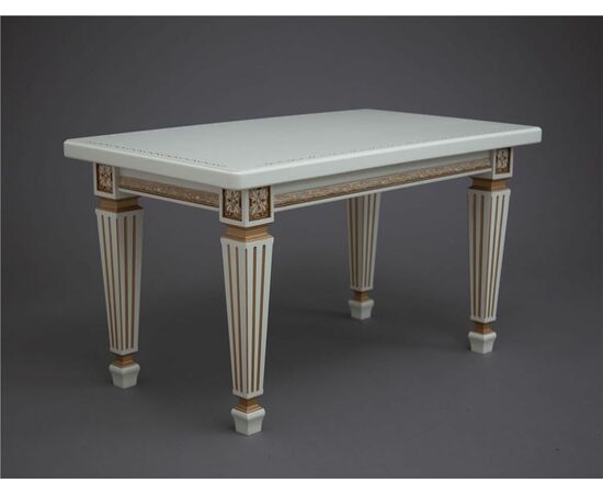 Журнальный стол "Верона"  (1013+патина золото) слоновая кость | Интернет магазин мебели и декора LifeDekor