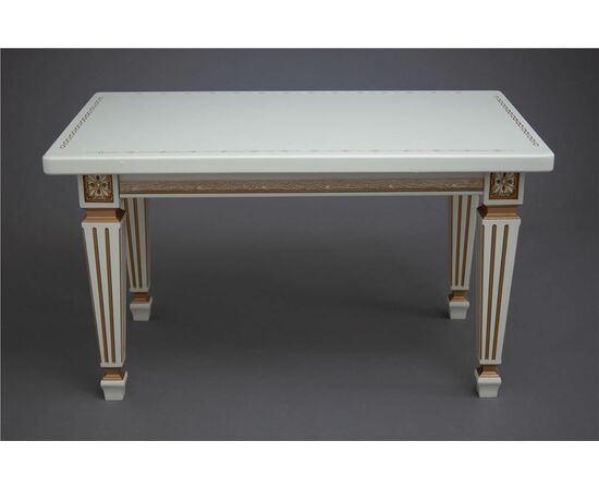 Журнальный стол "Верона"  (1013+патина золото) слоновая кость, изображение 2 | Интернет магазин мебели и декора LifeDekor