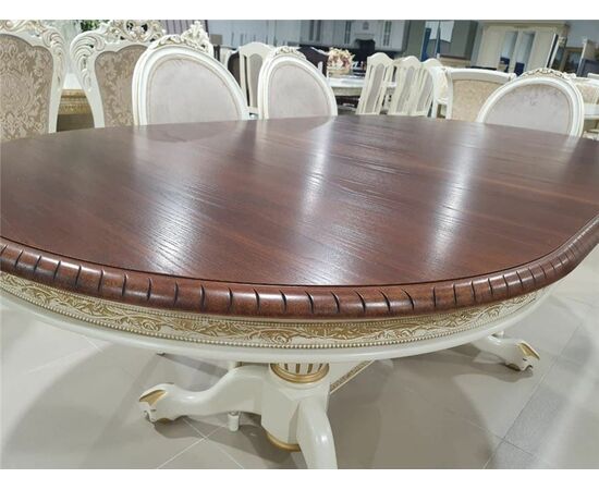 Стол "Азия" стол (комбинированый/подстолье 1013+патина золото/столешница т. орех), изображение 4 | Интернет магазин мебели и декора LifeDekor