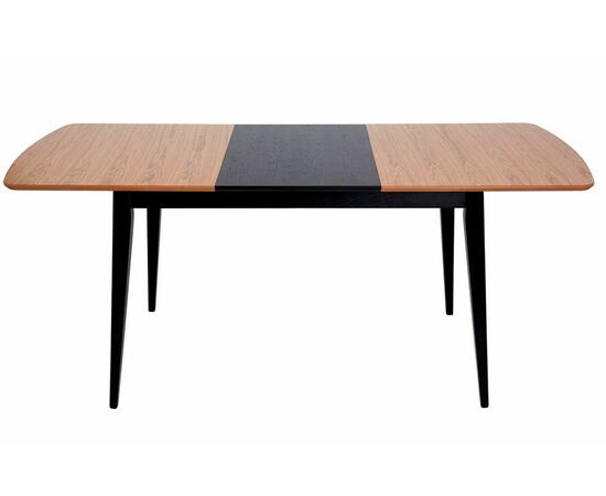 Стол "Одиссей-1" (столешница Дуб натуральный/шпон дуб/подстолье и ноги Венге), изображение 2 | Интернет магазин мебели и декора LifeDekor