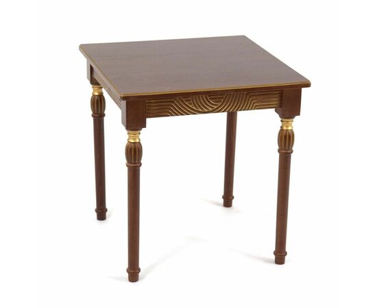 Стол журнальный "Мили" (темный орех/патина золото / 53х53хН55), изображение 2 | Интернет магазин мебели и декора LifeDekor