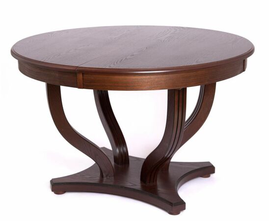 Стол круглый "Милорд-120" (Милорд-120 стол круглый (120х170/ темный орех/патина темная) | Интернет магазин мебели и декора LifeDekor