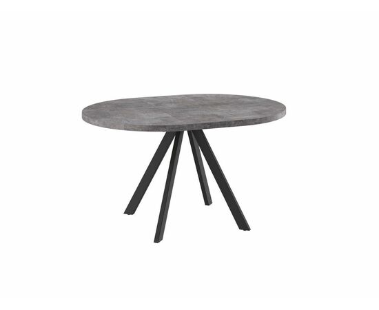 Стол Рондо М D100, Дымчатая керамика/черный, изображение 2 | Интернет магазин мебели и декора LifeDekor