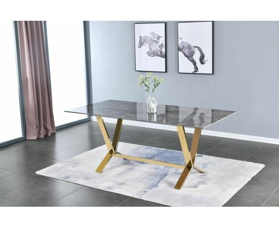 Стол обеденный Дориан DT-2853.1, 180х90х75 см, серый мрамор | Интернет магазин мебели и декора LifeDekor