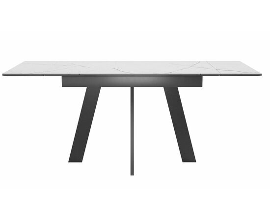 Стол DikLine SKM120 Керамика Titanium Silver River Polished/подстолье черное/опоры черные, изображение 8 | Интернет магазин мебели и декора LifeDekor