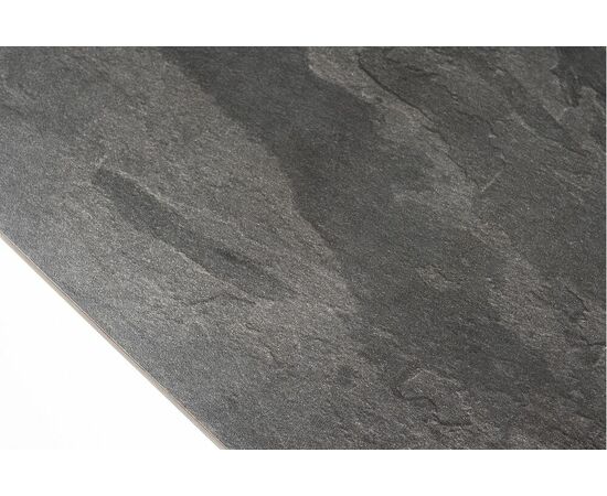 "Каффе" интерьерный стол из HPL квадратный 140х70см, цвет "серый гранит", подстолье двойное черное чугун, изображение 5 | Интернет магазин мебели и декора LifeDekor