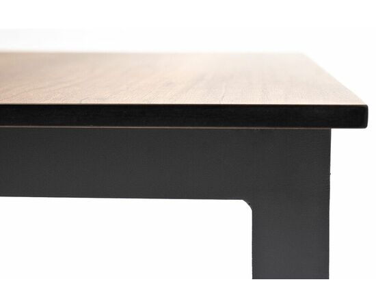 "Канны" журнальный столик из HPL 90х60, H40, каркас серый (RAL7024), цвет столешницы "дуб", изображение 4 | Интернет магазин мебели и декора LifeDekor