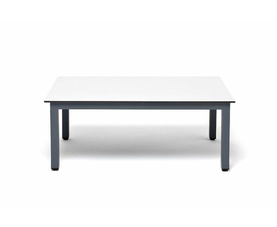 "Канны" журнальный столик из HPL 90х60, H40, каркас серый (RAL7024), цвет столешницы "молочный", изображение 2 | Интернет магазин мебели и декора LifeDekor