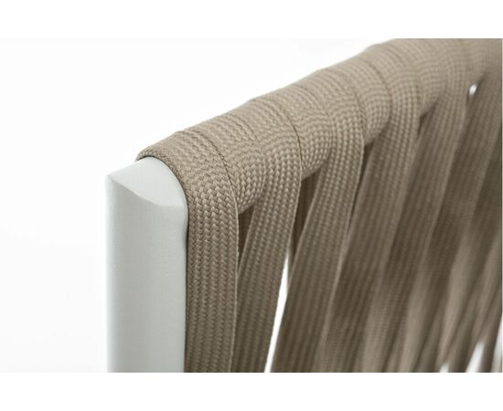 "Касабланка" кресло плетеное из роупа, основание дуб, роуп серо-коричневый 23мм, ткань серая, изображение 8 | Интернет магазин мебели и декора LifeDekor