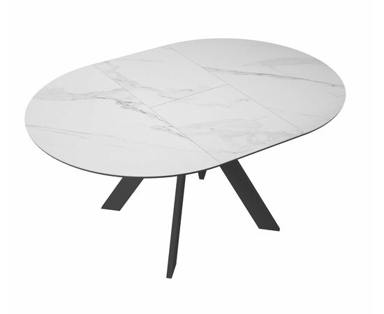 Стол DikLine SKC90 d900 Керамика Белый мрамор/подстолье черное/опоры черные, изображение 5 | Интернет магазин мебели и декора LifeDekor