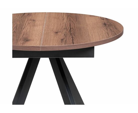 Стол деревянный Трейси 90(120)х90х75 дуб делано темный / черный, изображение 5 | Интернет магазин мебели и декора LifeDekor