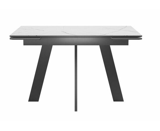 Стол DikLine SKM120 Керамика Titanium Silver River Polished/подстолье черное/опоры черные, изображение 7 | Интернет магазин мебели и декора LifeDekor