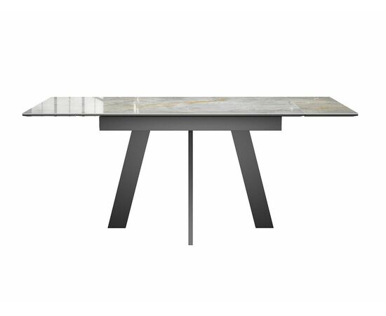 Стол DikLine SKM120 Керамика Titanium Silver River Polished/подстолье черное/опоры черные, изображение 4 | Интернет магазин мебели и декора LifeDekor